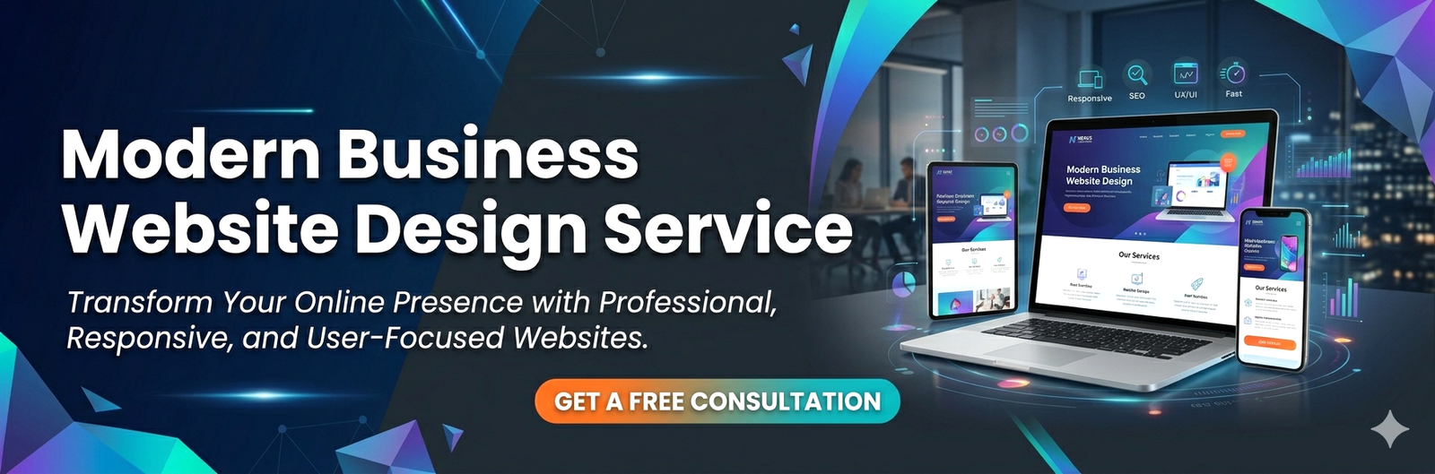 Who offers professional modern business website design services